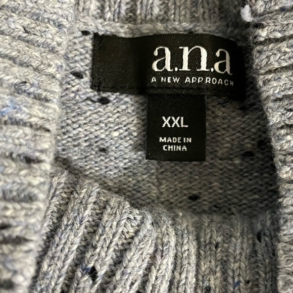 ANA grey mock neck sweater - warm, cozy, comfy for fall and winter - Picture 9 of 10